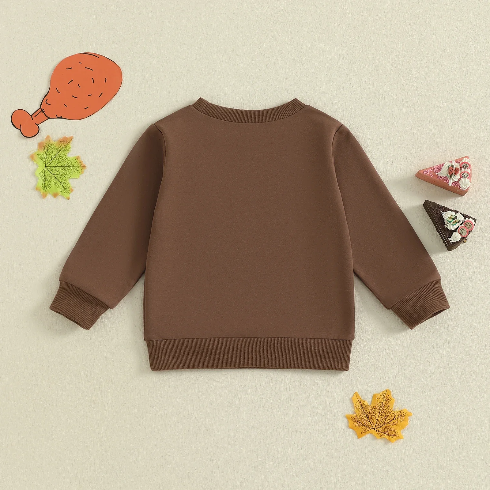 Toddler Thanksgiving Turkey Embroidered Sweatshirt – Cozy Fall Pullover - Image 6