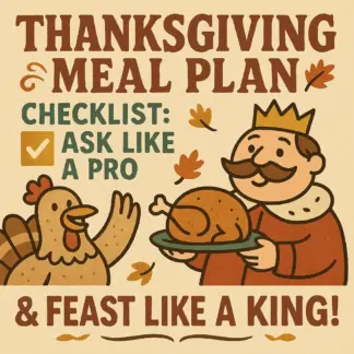 ChatGPT Thanksgiving Meal Plan Checklist: Ask Like a Pro & Feast Like a King! | Best Way to Ask ChatGPT for Thanksgiving Meal Plan | Digital Download Holiday Planner