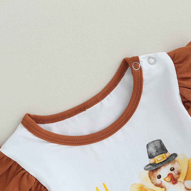 Baby Thanksgiving Outfit - Adorable Romper, Pants, and Hat Set - Image 7