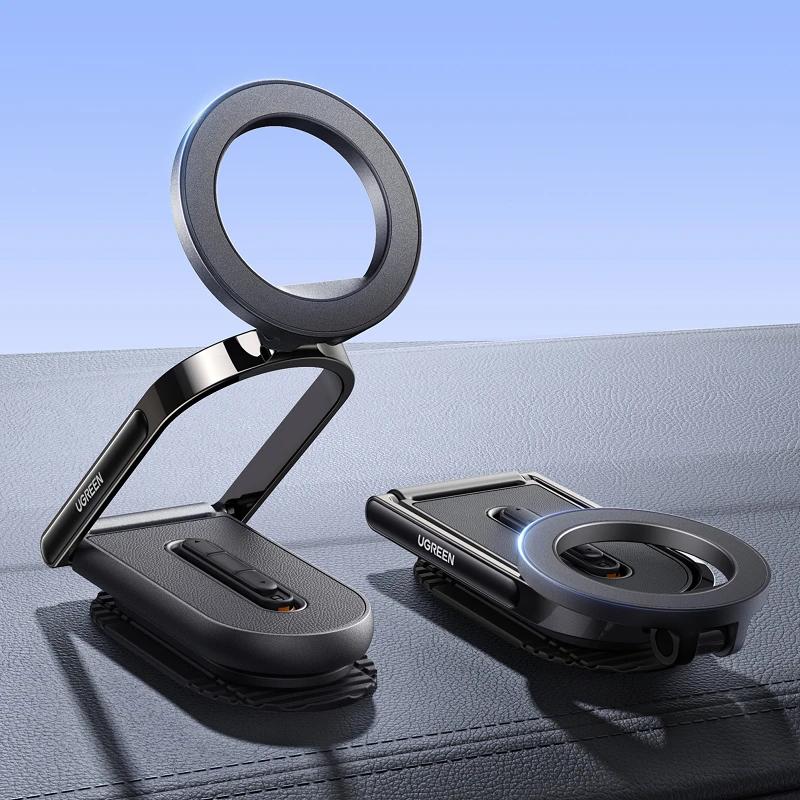 Magnetic Dashboard Car Phone Holder - Rotatable & Detachable Mount