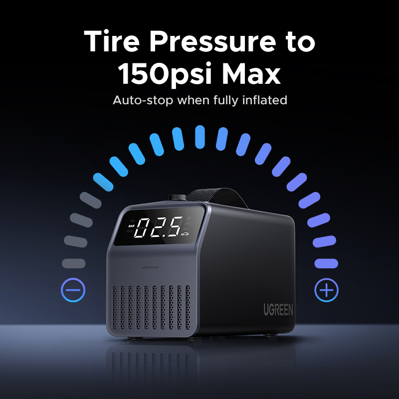 12V Portable Car Air Pump - 150PSI High-Power Tire Inflator - Image 5