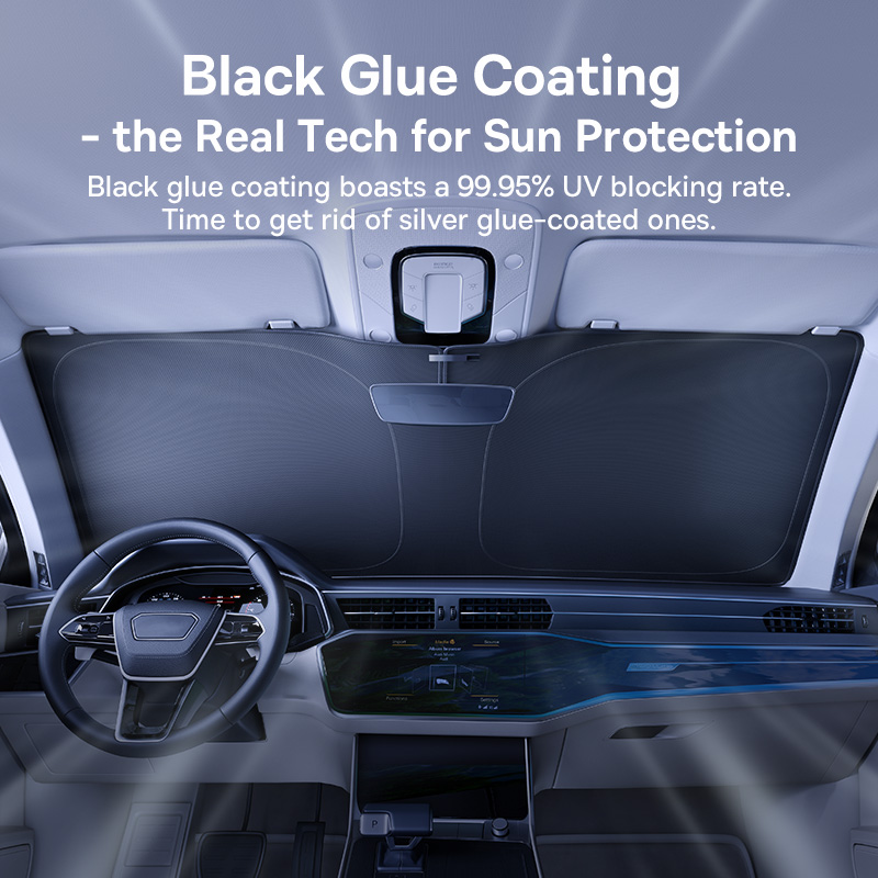 Car Windshield Sunshade - UV Protection Foldable Front Window Shade - Image 2
