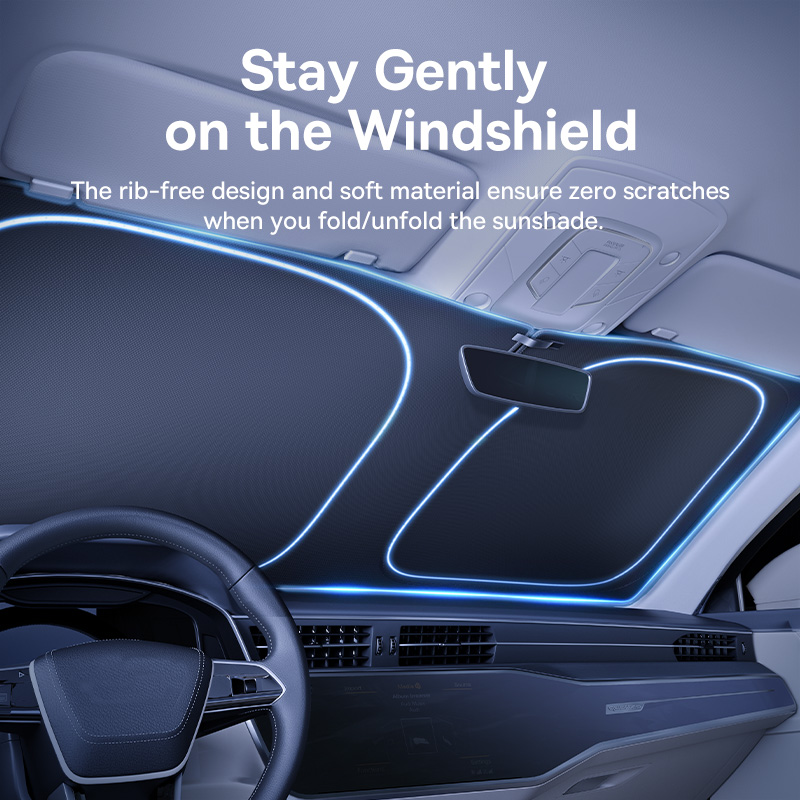 Car Windshield Sunshade - UV Protection Foldable Front Window Shade - Image 6
