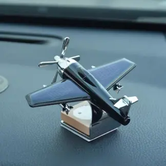 Solar-Powered Airplane Car Air Freshener - Unique Dashboard Decoration
