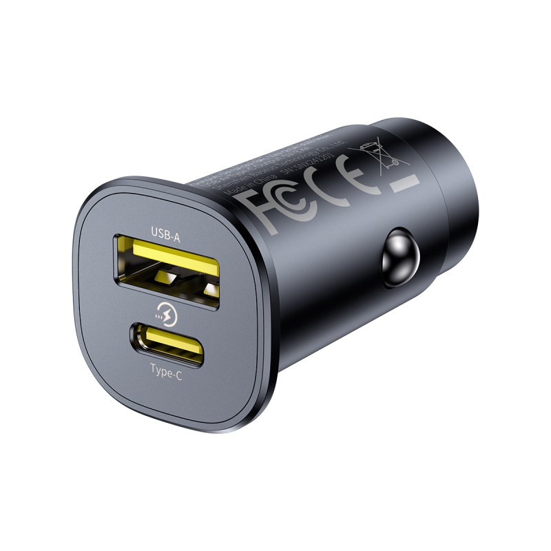 30W Dual Port Fast Car Charger with PD & QC - Image 2
