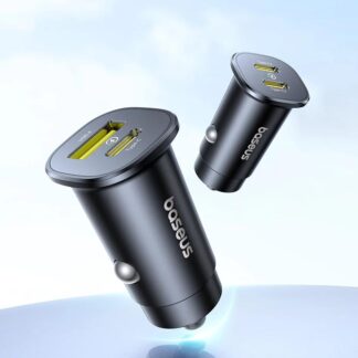 30W Dual Port Fast Car Charger with PD & QC