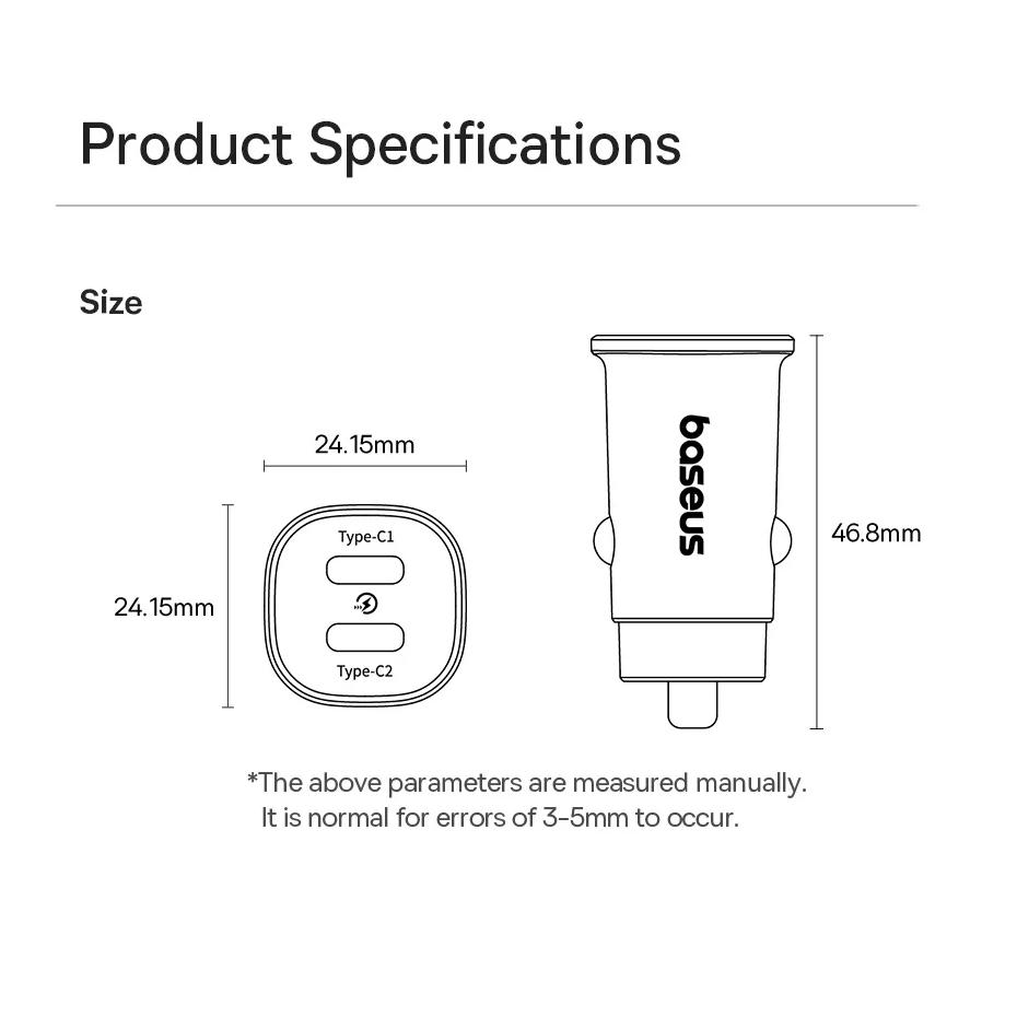 30W Dual Port Fast Car Charger with PD & QC - Image 6