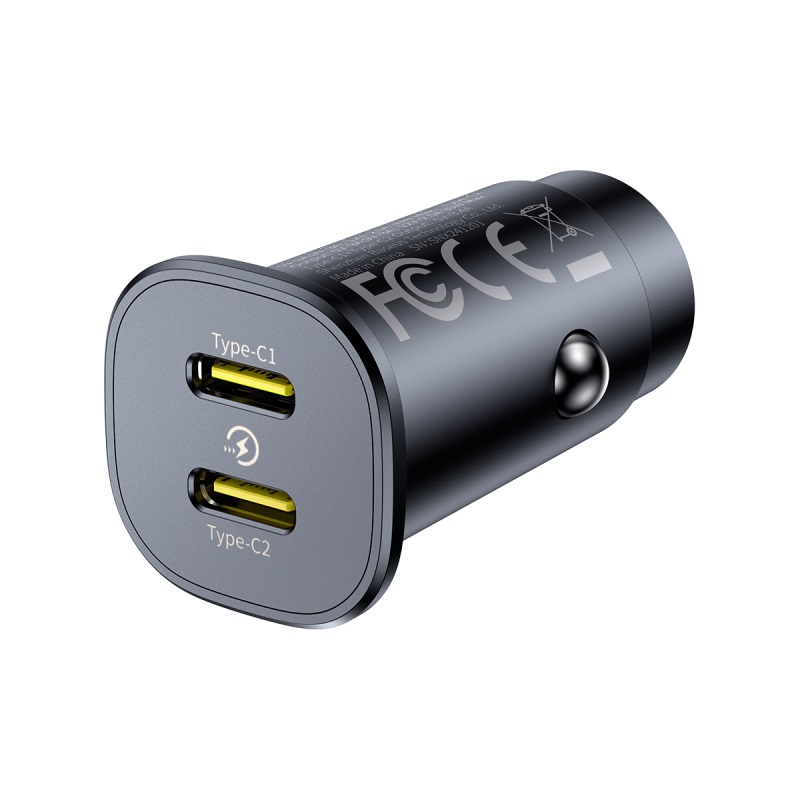 30W Dual Port Fast Car Charger with PD & QC - Image 3