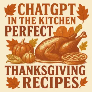 ChatGPT in the Kitchen: Perfect Thanksgiving Recipes | AI-Assisted Holiday Meal Planner | Digital Download eBook, Menu Guide & Recipe Prompts