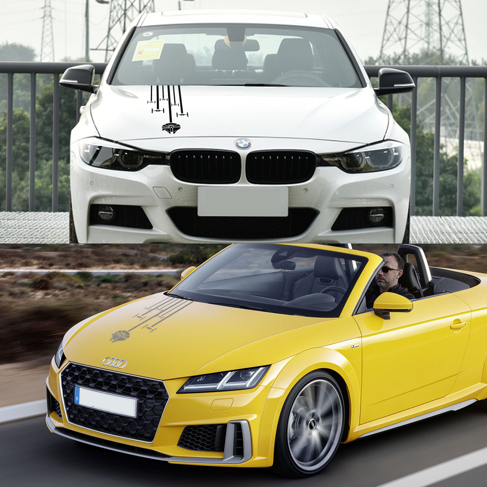 Car Hood Vinyl Decal Set - Image 2