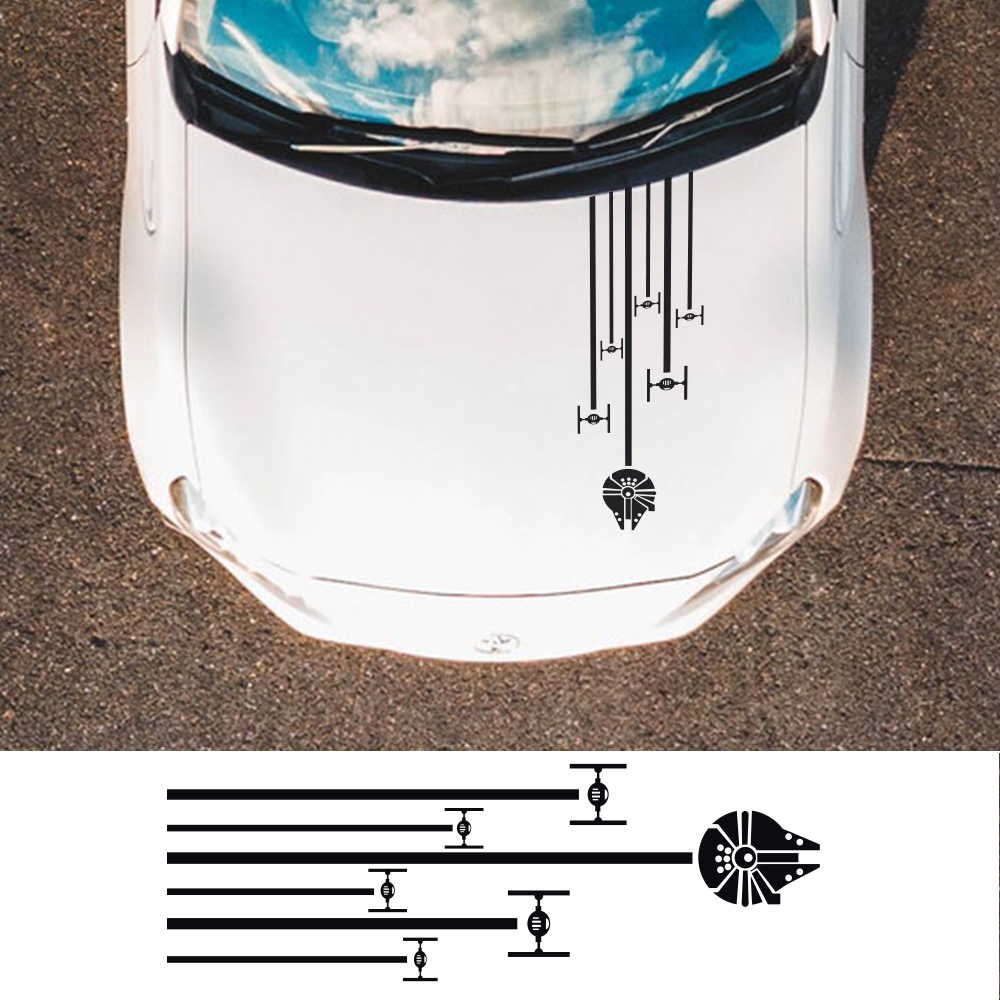 Car Hood Vinyl Decal Set