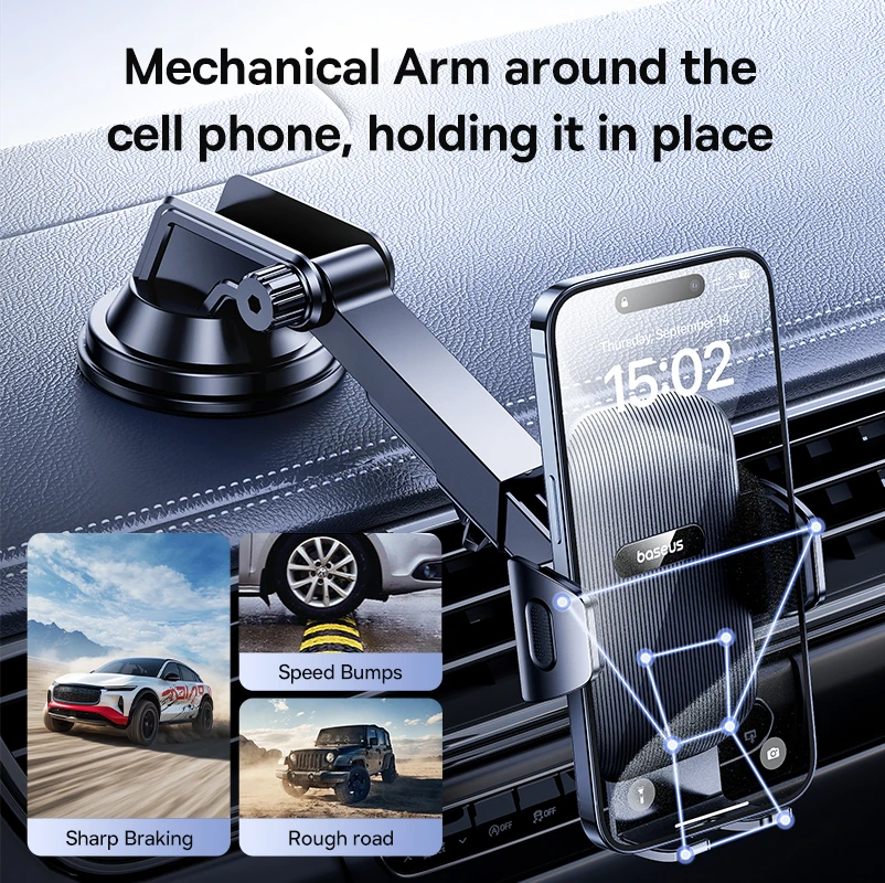 Car Phone Holder with Suction Cup - Dashboard & Windshield Mount - Image 4