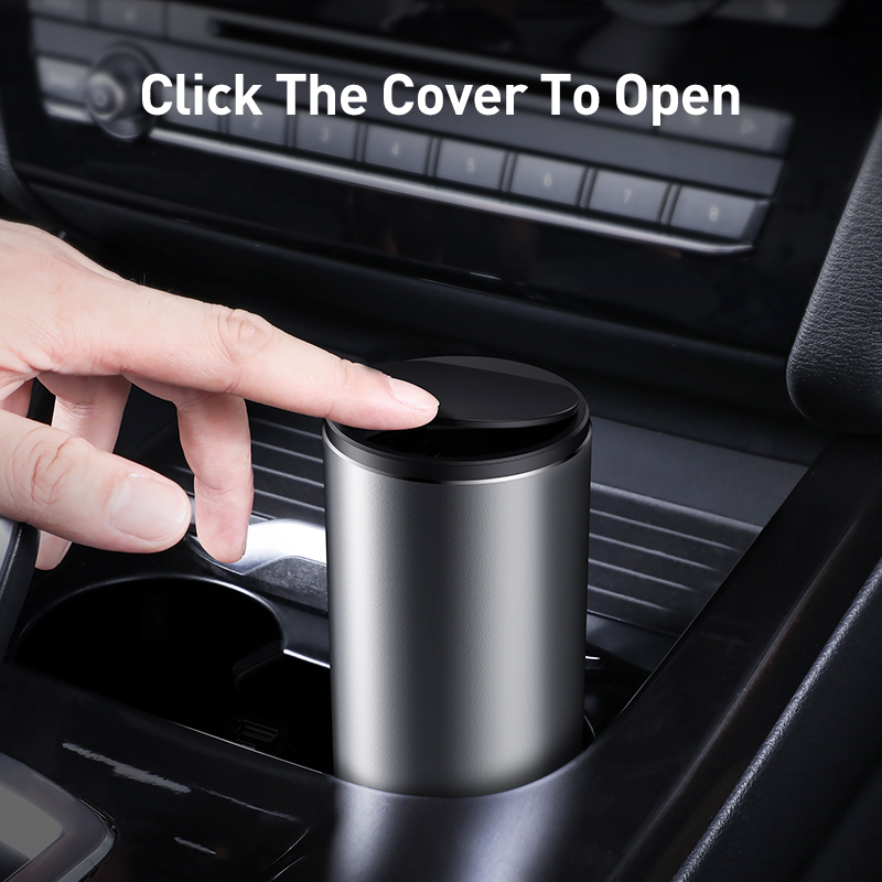 Car Trash Can & Organizer - Premium Aluminum Alloy Garbage Bin - Image 3