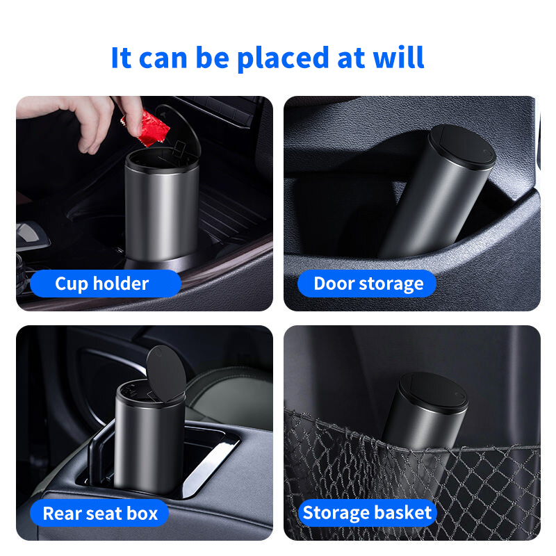 Car Trash Can & Organizer - Premium Aluminum Alloy Garbage Bin - Image 6