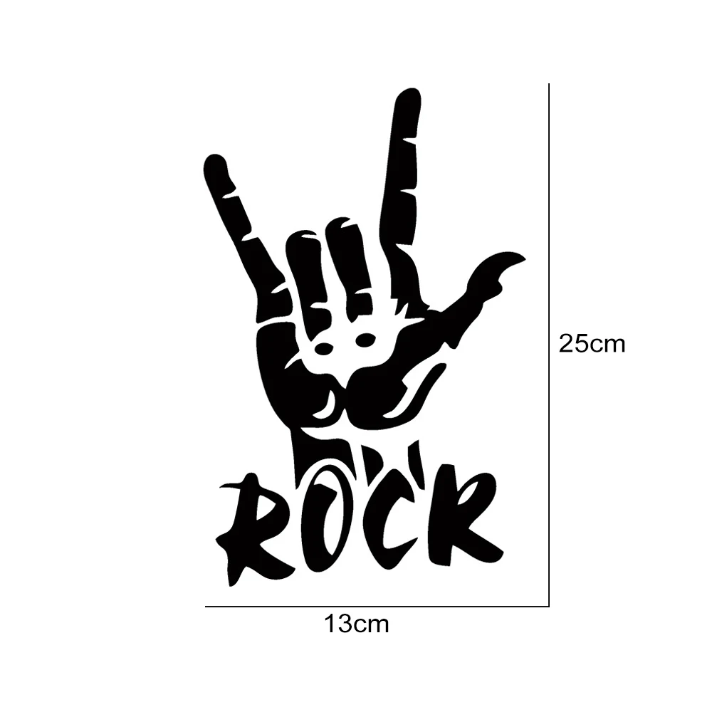 Rock Hand Gesture Car Sticker - Image 5