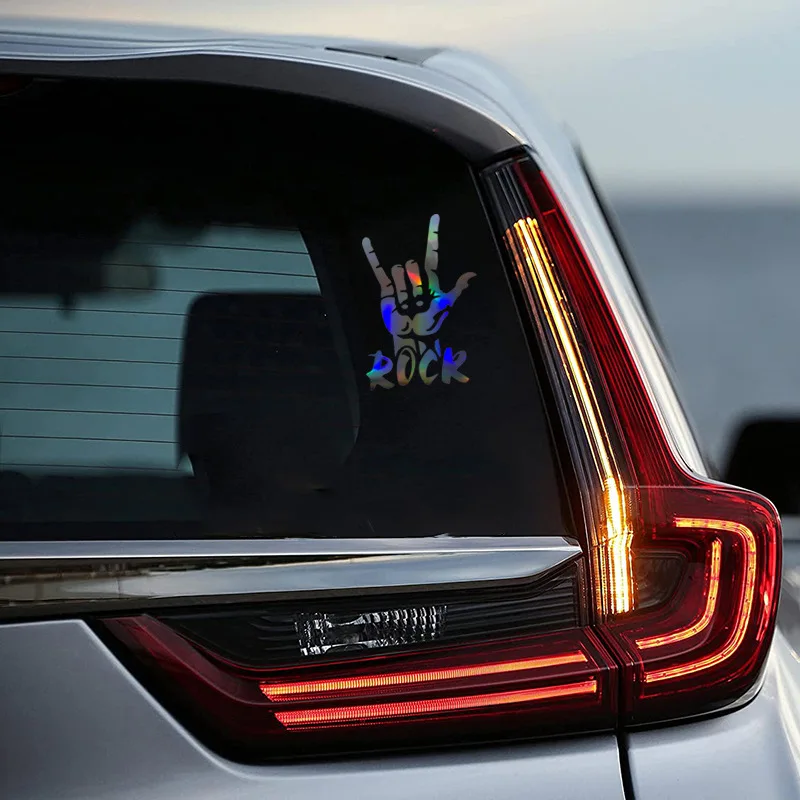 Rock Hand Gesture Car Sticker - Image 2