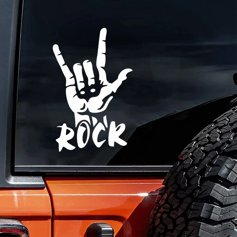 Rock Hand Gesture Car Sticker