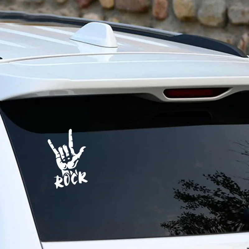 Rock Hand Gesture Car Sticker - Image 3