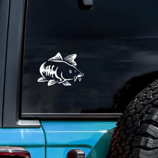 Carp Fishing Vinyl Sticker 8x6.7in – Creative Car & Gear Decor Decal