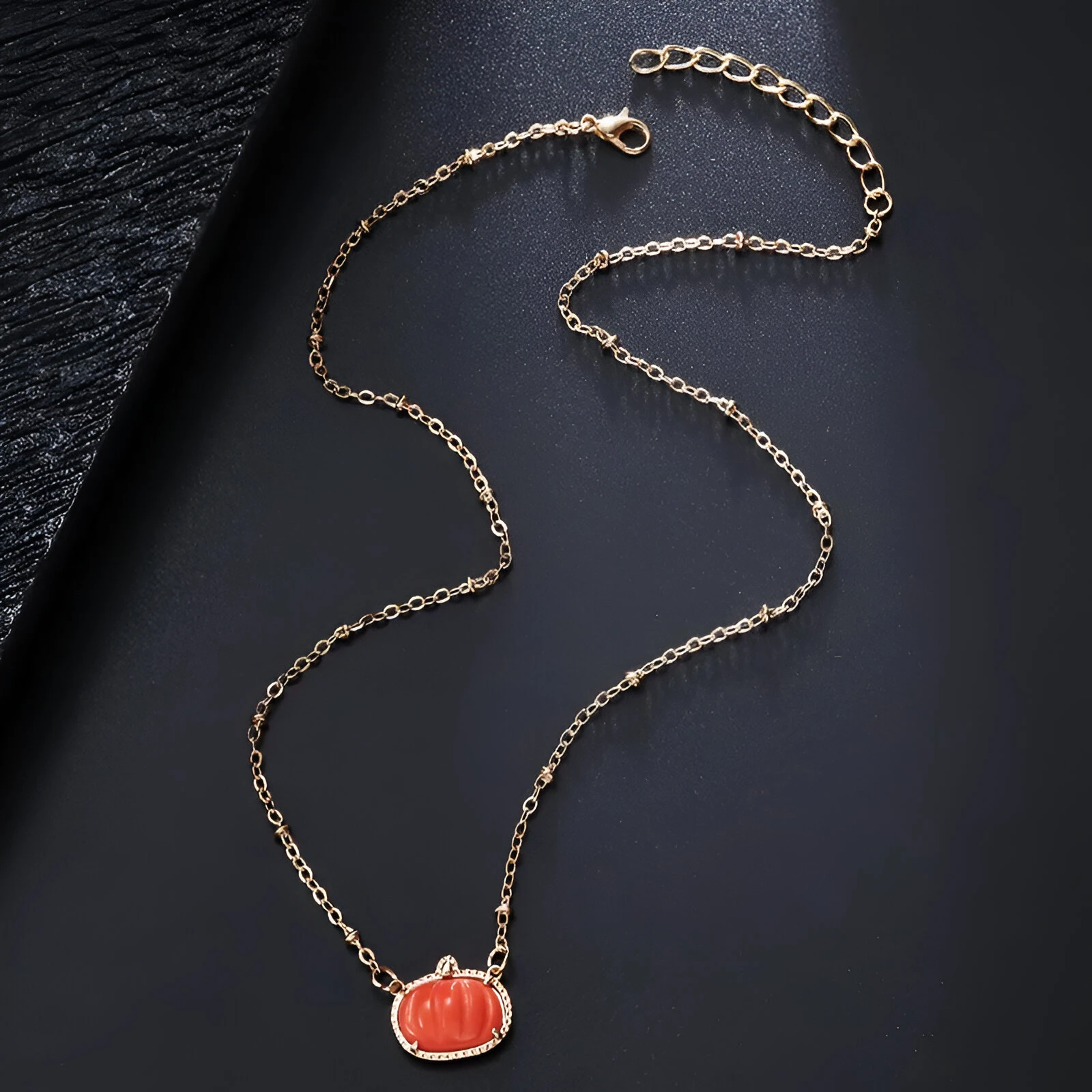 Pumpkin Pendant Necklace for Women – Party Charm Jewelry - Image 7