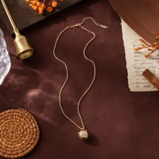 Vintage Magic Pumpkin Pendant Necklace for Women