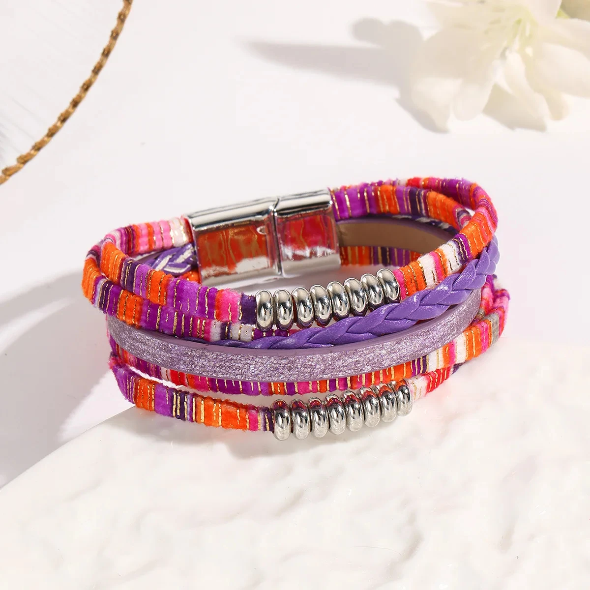 Bohemian Multi-Layer Leather Beaded Rope Bracelet – Women’s Fashion Jewelry - Image 4
