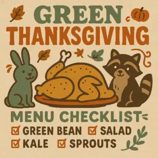 Green Thanksgiving Menu Checklist Digital Download | Eco-Friendly Holiday Planner | Sustainable Feast Guide | Green Thanksgiving Menu Ideas