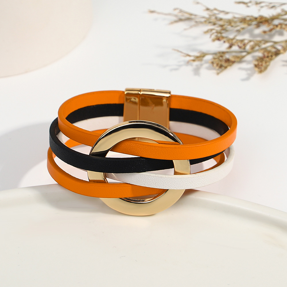 Gothic Leather Wrap Bracelet