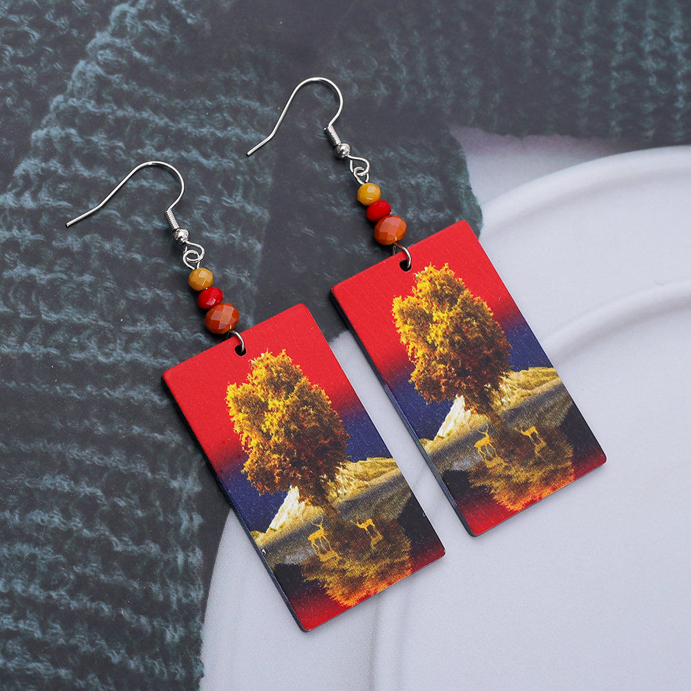 Trendy Glass Bead and Acrylic Women's Earrings - Boho Casual Jewelry - Image 6