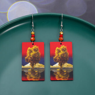 Trendy Glass Bead and Acrylic Women's Earrings - Boho Casual Jewelry