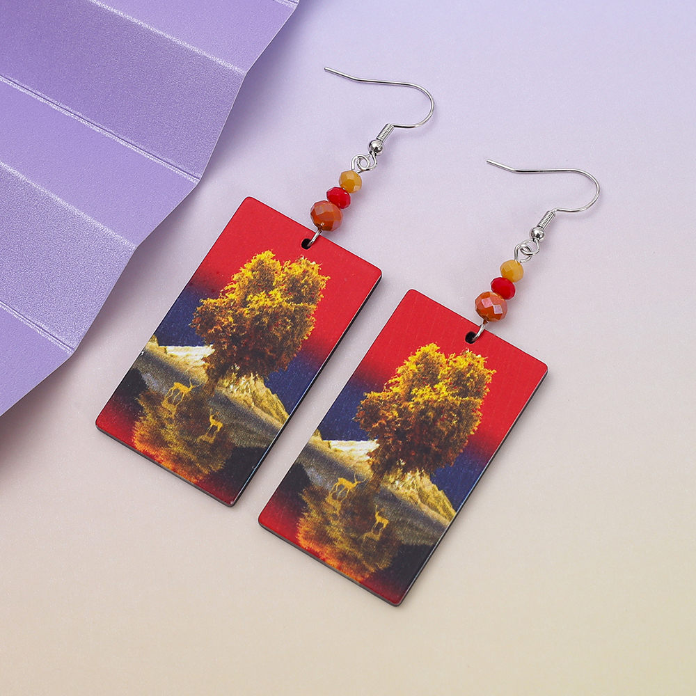 Trendy Glass Bead and Acrylic Women's Earrings - Boho Casual Jewelry - Image 3