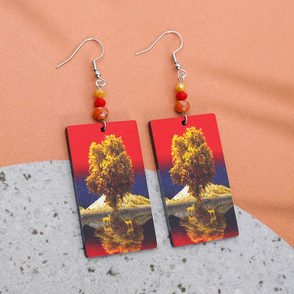 Trendy Glass Bead and Acrylic Women's Earrings - Boho Casual Jewelry - Image 4