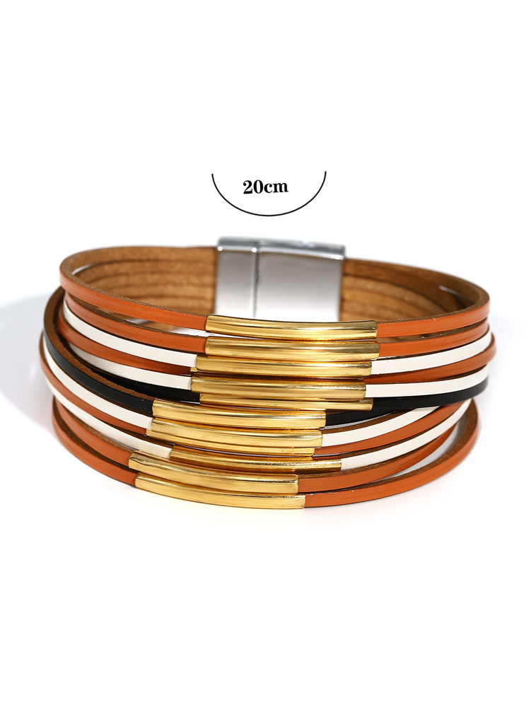 Gothic Multi-Layer Metal Tube Wrap Bracelet for Women - Image 6