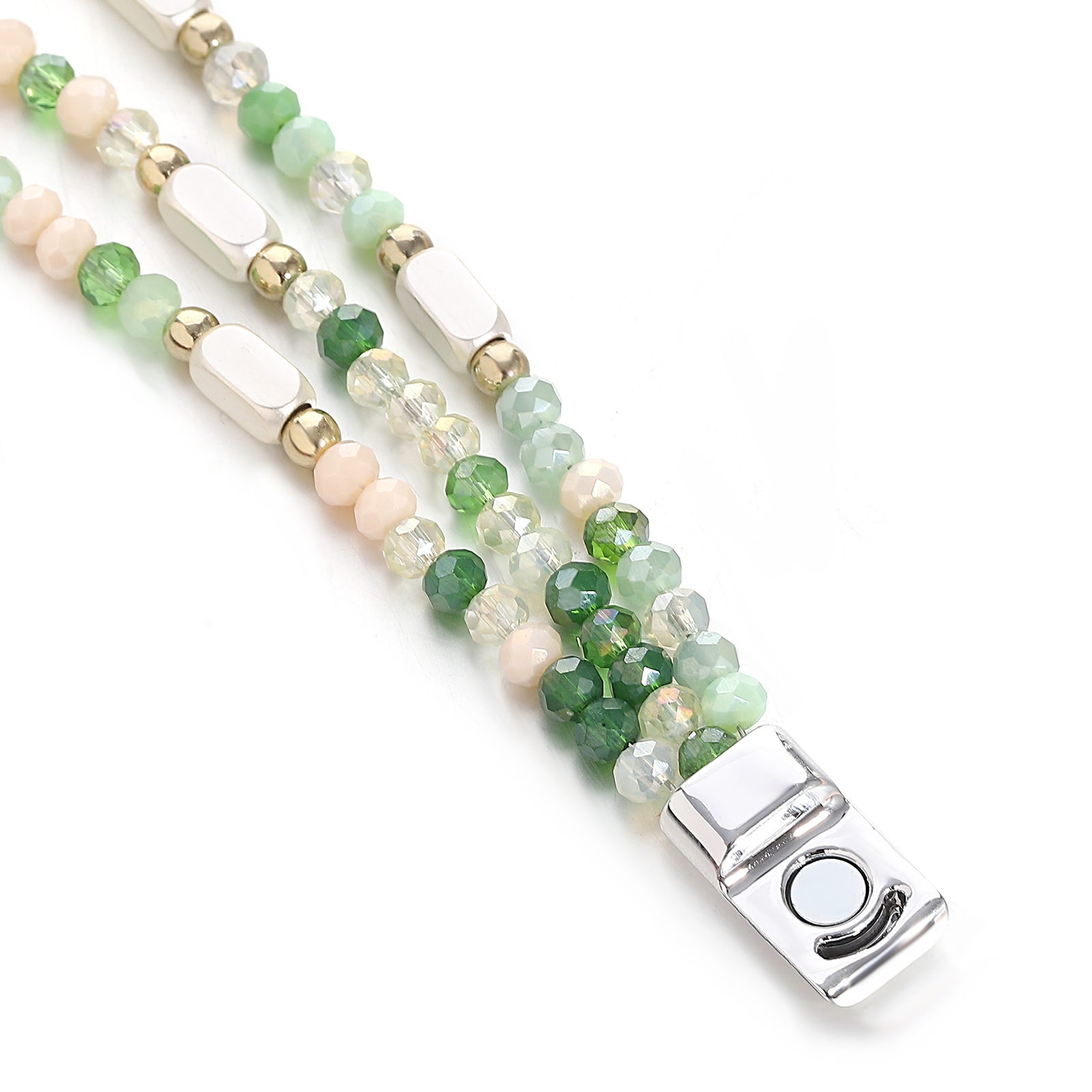 Colorful Crystal Beaded Magnetic Bangle - Image 5