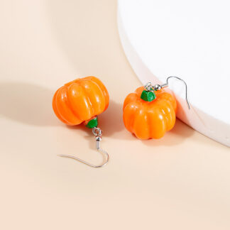 Whimsical Fruit & Pumpkin Pendant Earrings - Fun Jewelry for Any Occasion