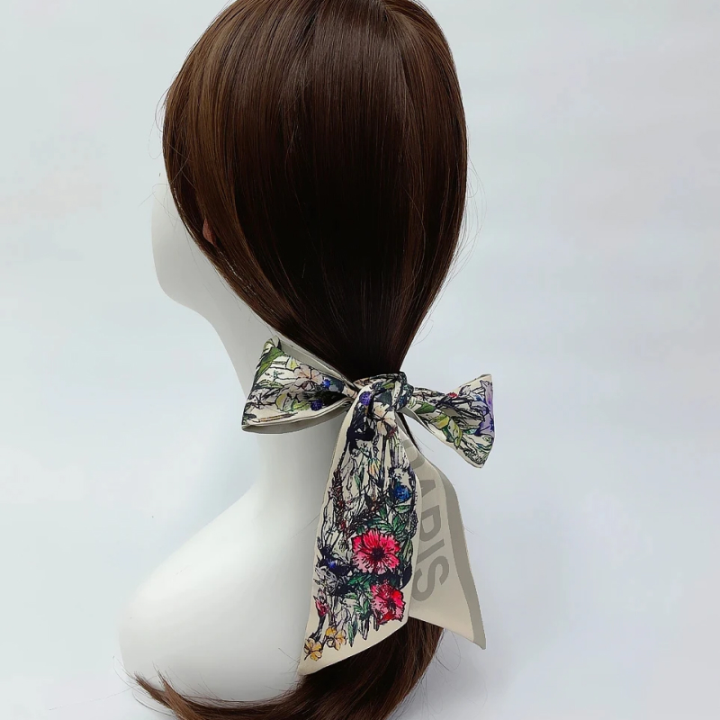 Silk Twill Skinny Scarf for Women – Hair, Bag & Neck Accessory - Image 2