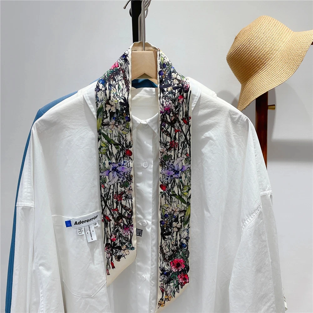 Silk Twill Skinny Scarf for Women – Hair, Bag & Neck Accessory - Image 5