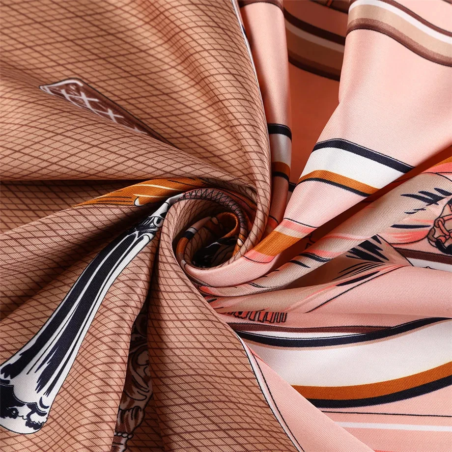 Luxury 51” Silk Square Scarf for Women – Fashion Shawl & Bandana - Image 4