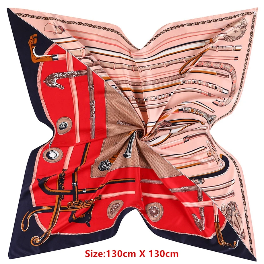 Luxury 51” Silk Square Scarf for Women – Fashion Shawl & Bandana - Image 7
