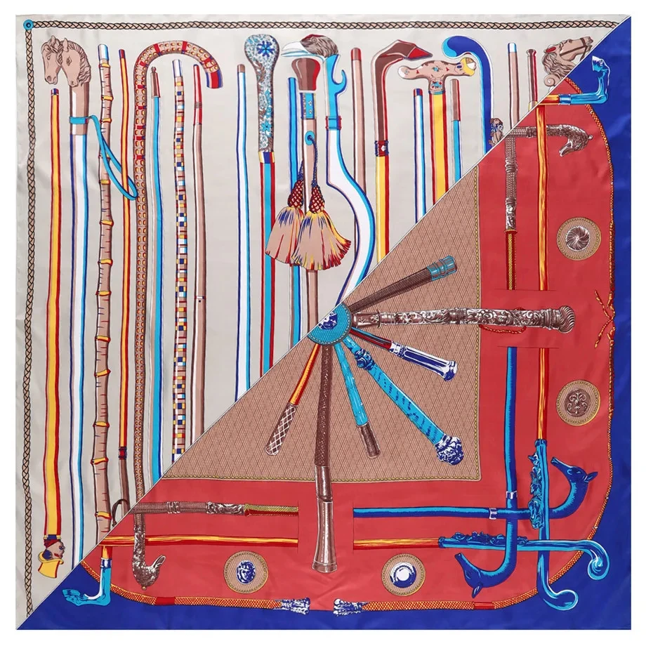 Luxury 51” Silk Square Scarf for Women – Fashion Shawl & Bandana - Image 3