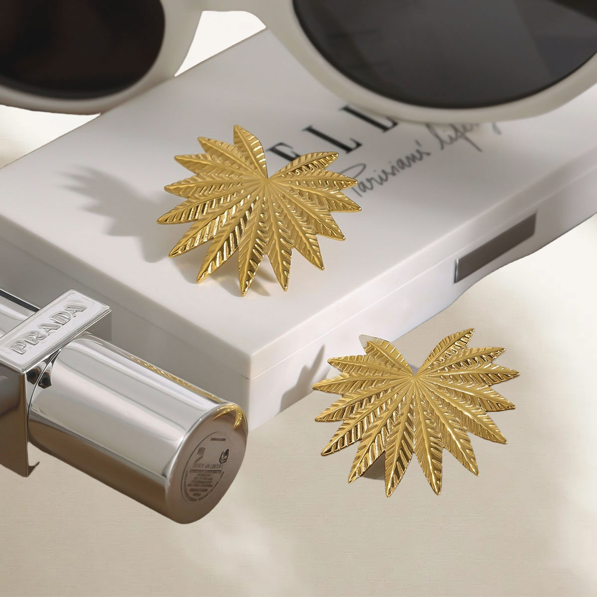 Forever Autumn Leaf Stud Earrings – Stainless Steel Botanical Jewelry - Image 3