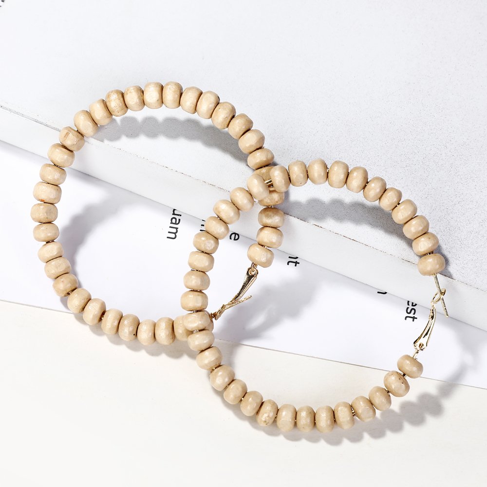 Handmade Ethnic Bamboo Wooden Long Drop Earrings for Women - Image 4