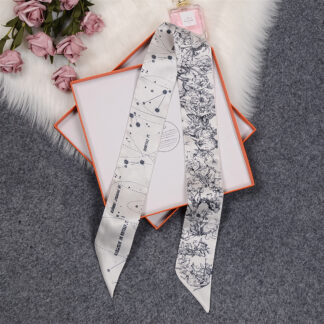 Tarot Constellation 100% Silk Twill Scarf – Skinny Neck, Bag & Hair Accessory