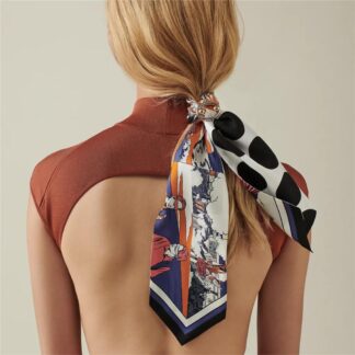 Silky Skinny Scarf for Women – Versatile Hair, Bag & Neck Accessory