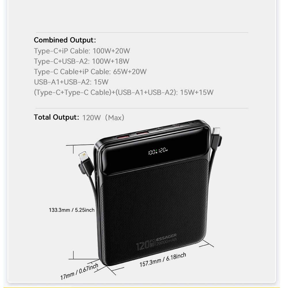 Ultra-Fast 100W 20000mAh PD Power Bank for Laptops & Phones - Image 7