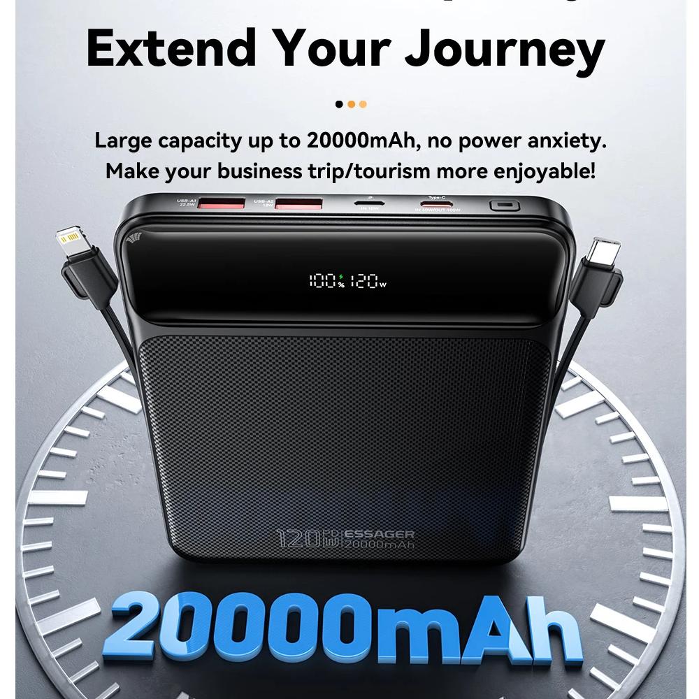 Ultra-Fast 100W 20000mAh PD Power Bank for Laptops & Phones - Image 4