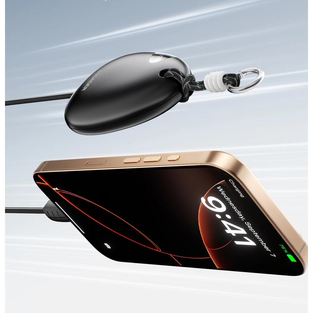 10000mAh Fast-Charge Power Bank with Retractable Cable & Digital Display - Image 2
