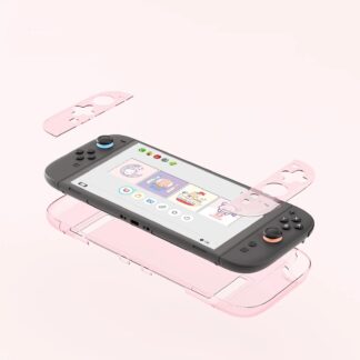 Crystal Blue & Pink Hard Case for Switch 2 with Detachable Handle