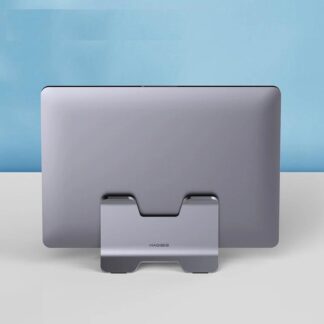 Vertical Laptop Dock Stand Aluminum Desktop Holder Space-Saving Adjustable