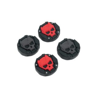 Skull Thumb Grip Caps for PS5 & Switch Pro Controller - 2 Pairs